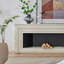 Beige Manufactured Wood TV Cabinet Fireplace-117801948