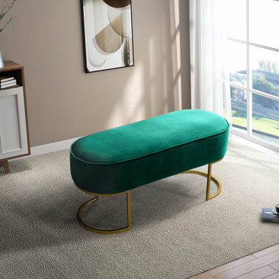  Banc rembourré en velours Annetta