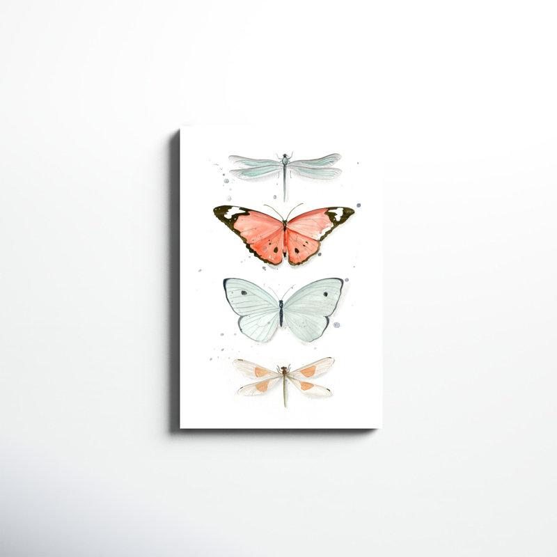 «Summer Butterflies I», peinture sur toile, H 30 po x l 20 po