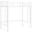 Metal Loft Bed Space-saving Loft Bed Frame with 2 Ladders-Black-129020851