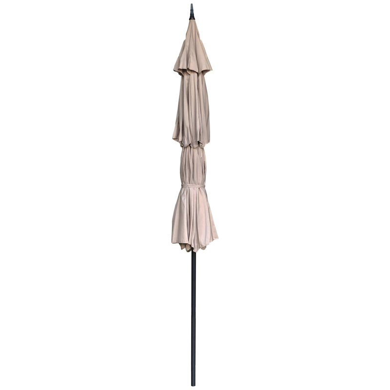 Parasol de marché 9 pi Iyanna, Brun clair