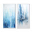 «Azure Ascent Skycrapers Harmony», ensemble d'art mural abstrait sur toile-28474025-28474024