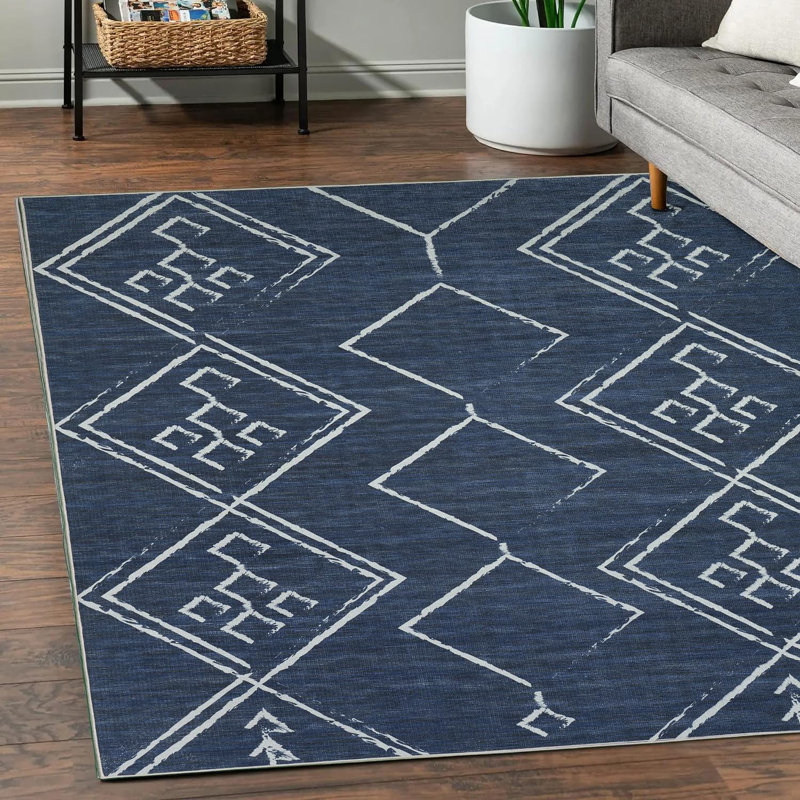 Kendral Washable Geometric Indoor Rug, Rectangle 8' x 10'