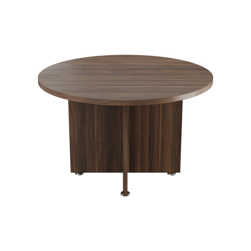 120cm Circle Conference Table, Dark Walnut