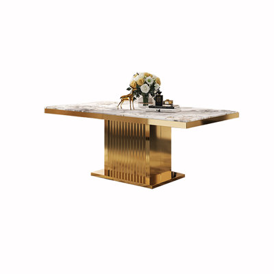 Jarielys Metal Base Dining Table