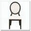 Chaise d'appoint en bois à dossier ovale