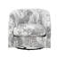 Fauteuil pivotant à motif floral gris