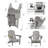 Mallette Adirondack Wood Texture HDPE Foldable Chair Pit Chair with Cup Holder-103547248