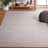 Handmade Flatweave Cotton Area Rug in Beige / Ivory