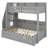 Integrated USB LED Storage Staircase Bunk Bed With Trundle-2146453702