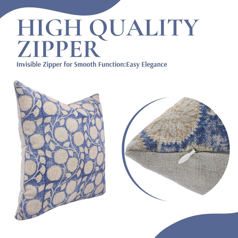 Linen Square Indoor/Outdoor Pillow Cover, 24" x 24"