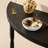 Lois Demilune Console Table-Textured Iron