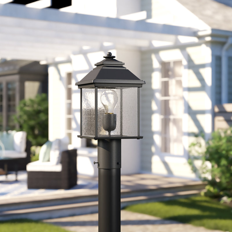 Tête de lanterne câblée 1 lumière H 15 po, Noir