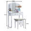 Ensemble coiffeuse et tabouret en bois Sanlo