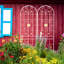 Metal garden trellis set for climbing plants-114504778