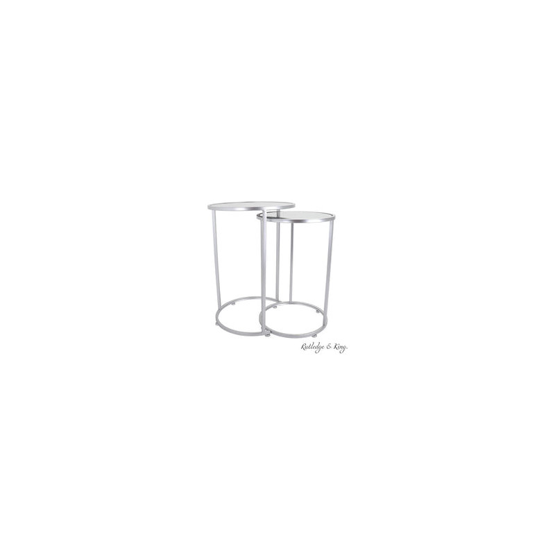 Tables gigognes de 21,75 po de hauteur, Argent