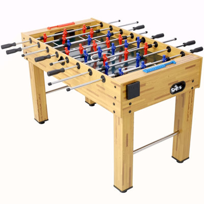 54-Inch Hurricane Foosball Table For Family Game Rooms With Light Cherry Finish, Analog Scoring And Free Accessories