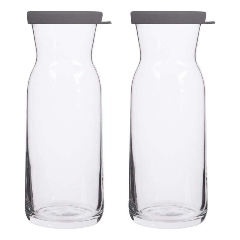 LAV - Fonte Glass Carafes - 700ml, Clear/Grey