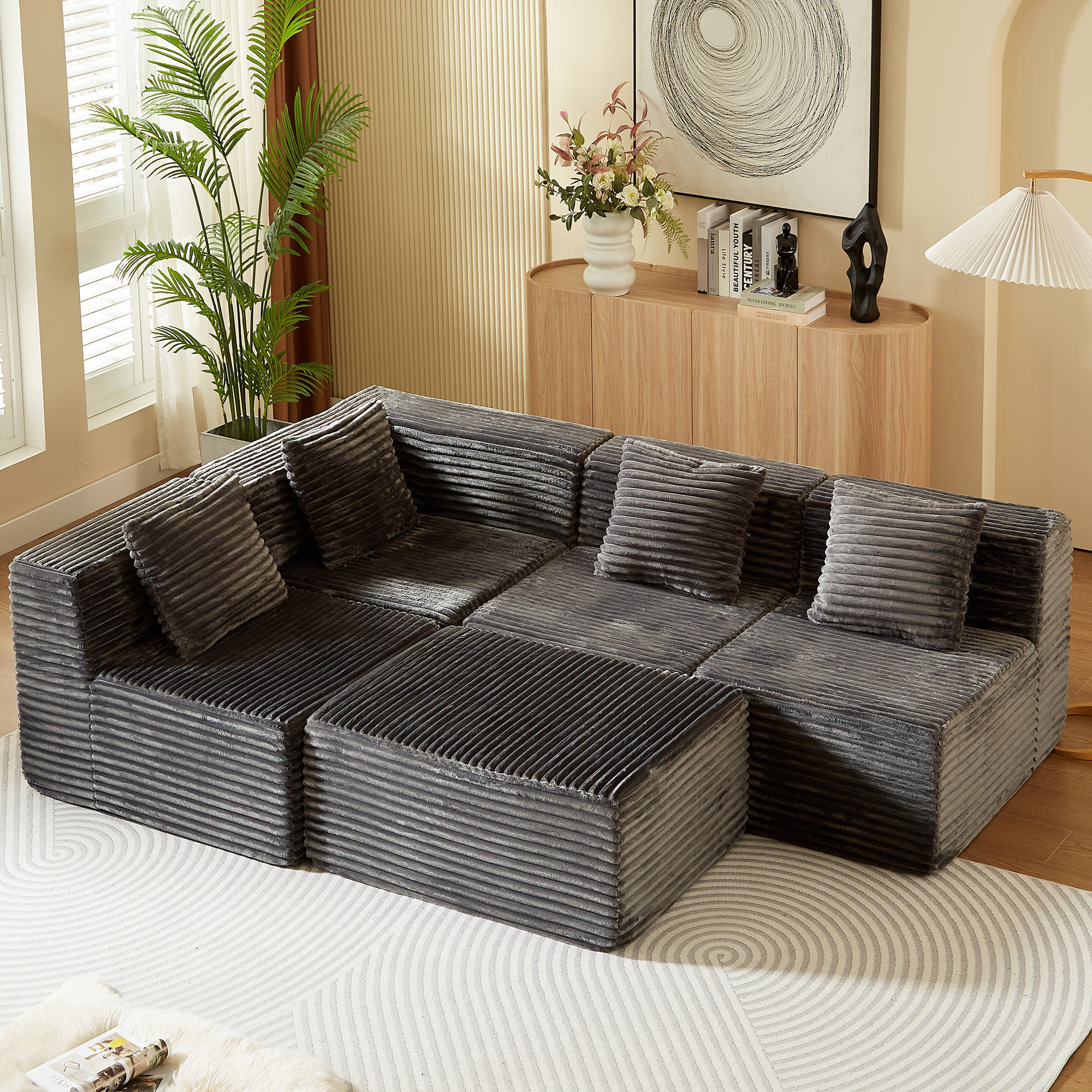 Mercer41 Modular Sectional Couches for Living Room - Wayfair Canada