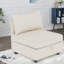 Canapé modulaire beige avec rangement, tissu chenille, salon moderne pour la maison
