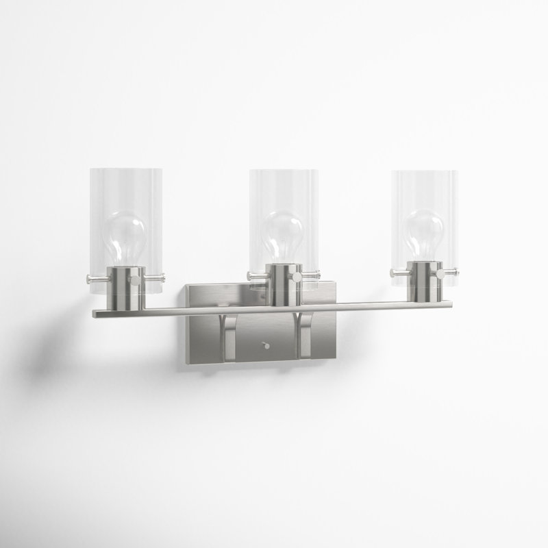 Éclairage de salle de bain à intensité variable à 3 lumières Barines, Nickel brossé