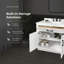 Meuble-lavabo autoportant 36 po avec comptoir en pierre blanche et dosseret Bailey-115729194-115729193