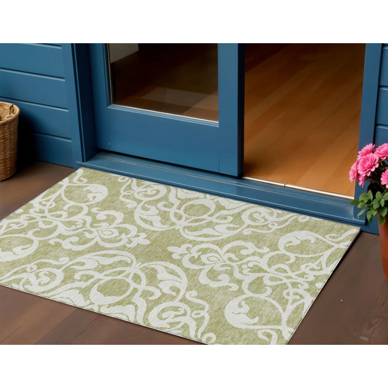 Tapis extérieur lavable et damassé 3 pi x 5 pi