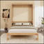 Armoire de lit en bois massif avec rotin Murphy-59938280-59938282