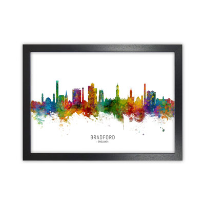 Bradford England Skyline by Michael Tompsett - Print