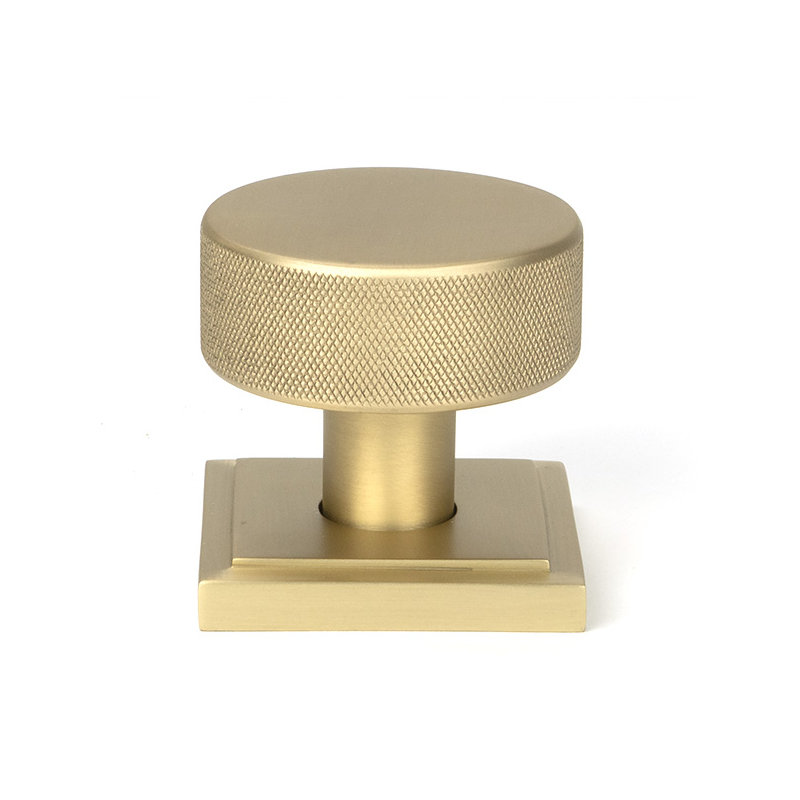 Brompton Interior Mortise Knob Set , Satin Brass