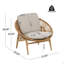 Chaise longue d'extérieur en osier avec coussin, ensemble de 2-1745166786-1745166784-1745166789