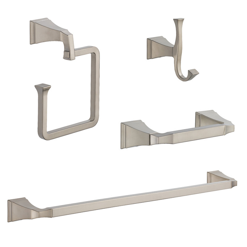 Dryden 4 - Piece Bathroom Hardware Set, Stainless