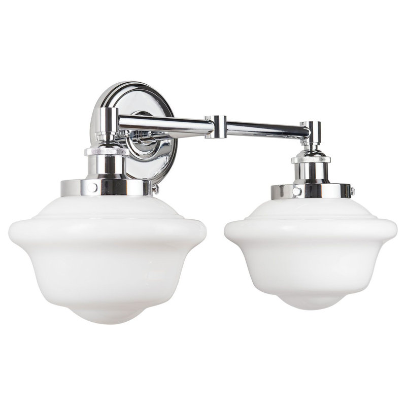 Sille 2 - Light Dimmable Vanity Light, Polished Chrome, Milk