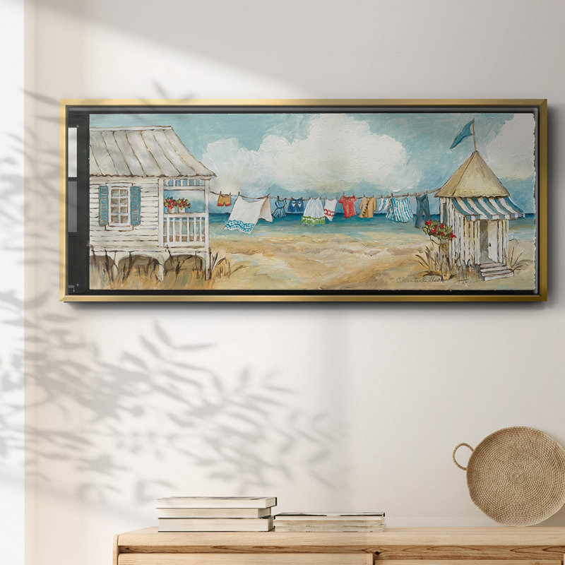 Fresh Laundry I- Framed Canvas, 8" H x 20" W