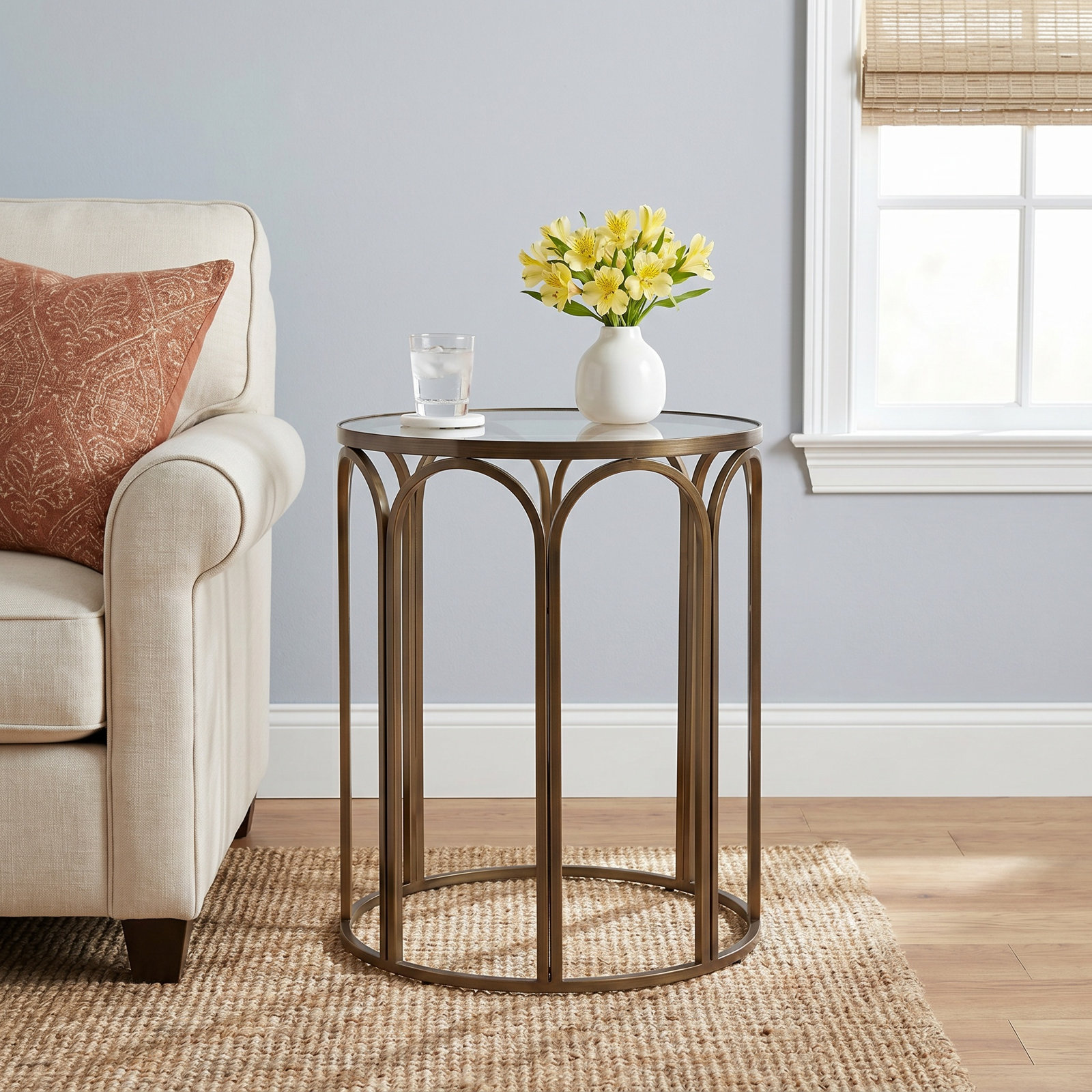 Sione 20" Glass End Table