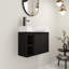 Ensemble de meuble-lavabo mural de 26 pouces avec lavabo en céramique blanche et porte à fermeture en douceur-1434166675