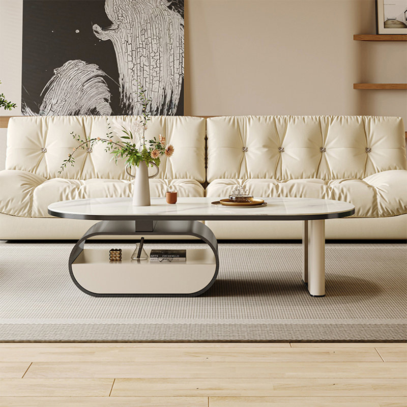 Table basse Modern, H 15,7 po x L 51,2 po x l 27,6 po, Gris foncé