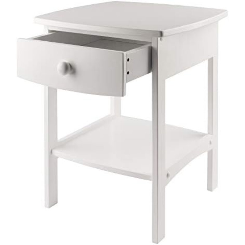 Table d'appoint Wood, Blanc