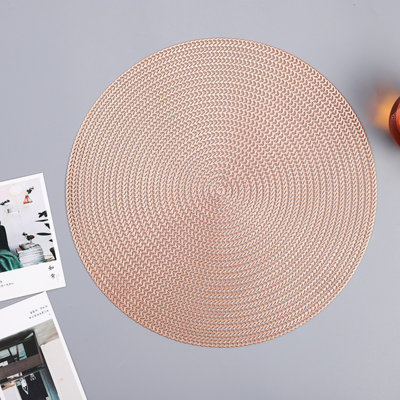 Mariaella Vinyl Geometric Round Placemat