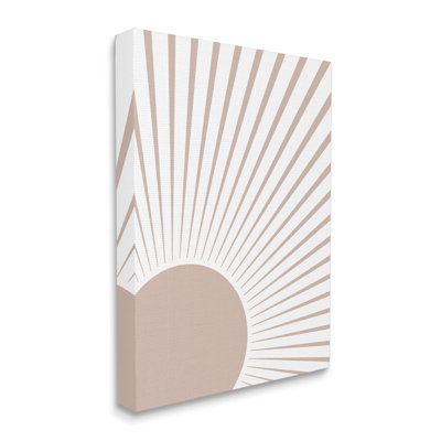 «Rising Sun Light Ray Pop Neutral Geometric Horizon», art mural par Daphne Polselli