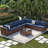 8 - Person Outdoor Wicker Patio Conversation Furniture Set-1851552868