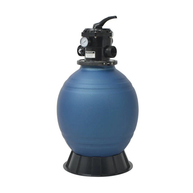 Filtre à sable pour piscine 26 pouces à fixation sur le dessus avec valve à 6 voies