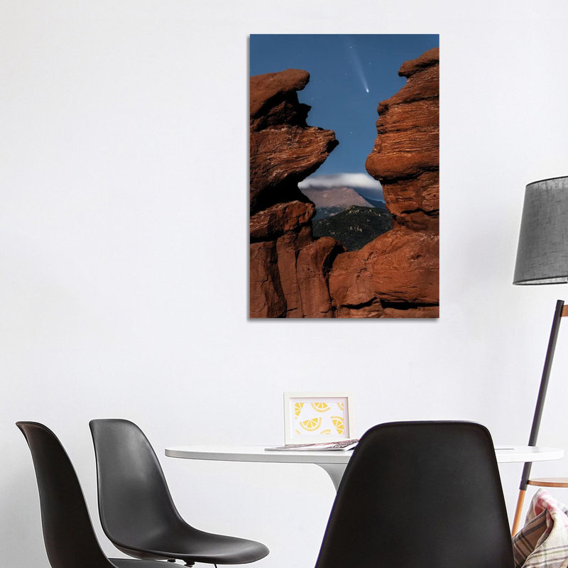 Comet Tsuchinshan-Atlas Over Pikes Peak From Garden Of The Gods Park by Daniel Forster - Gallery-Wrapped Canvas Giclée on Canvas