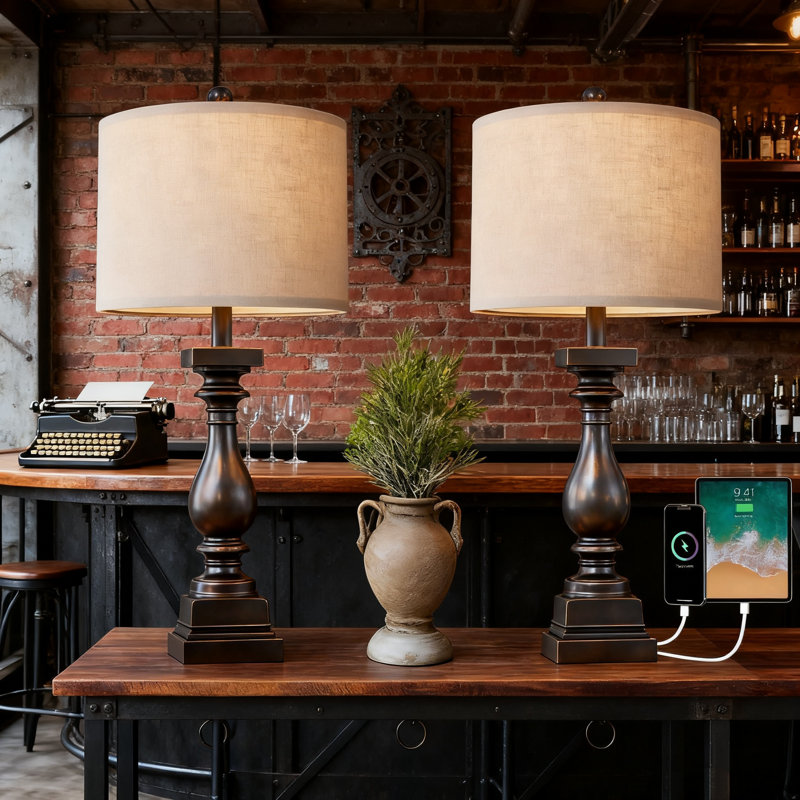 Ensemble de 2 lampes de table Farmhouse