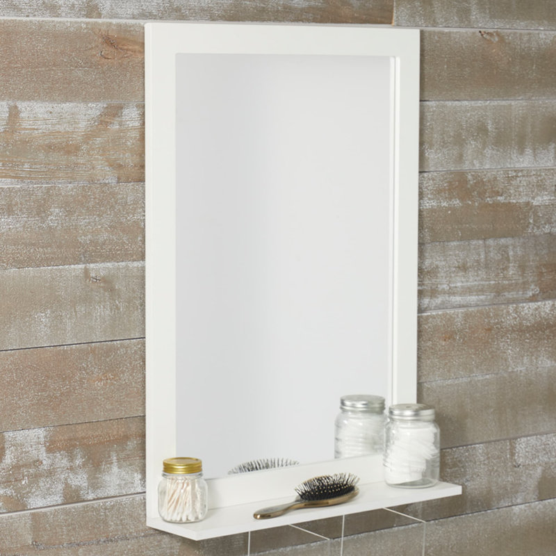  Miroir de coiffeuse avec tablette, blanc