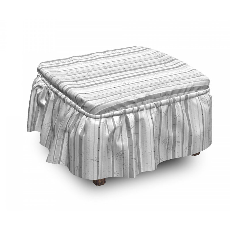 Housse pour repose-pieds en bois bouleau tree