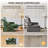 2-seater Chenille Loveseat Power Recliner Sofa With Headrest Oversized Cloud Modular Sectional Reclining Couch With Table, Storage Drawer-2133277161