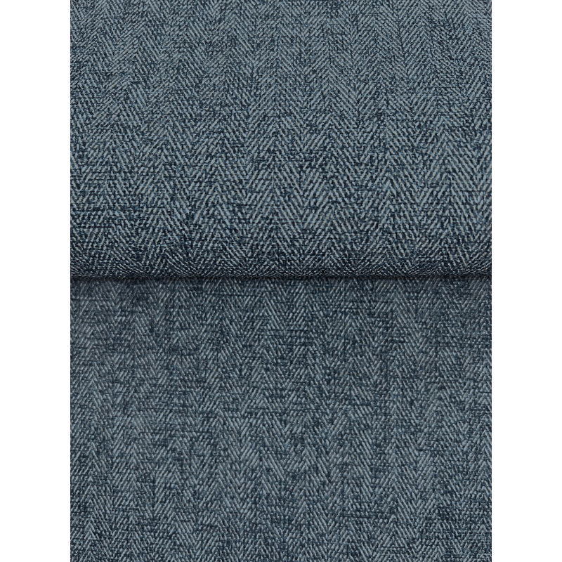 Papier peint tissé à chevrons, Bleu