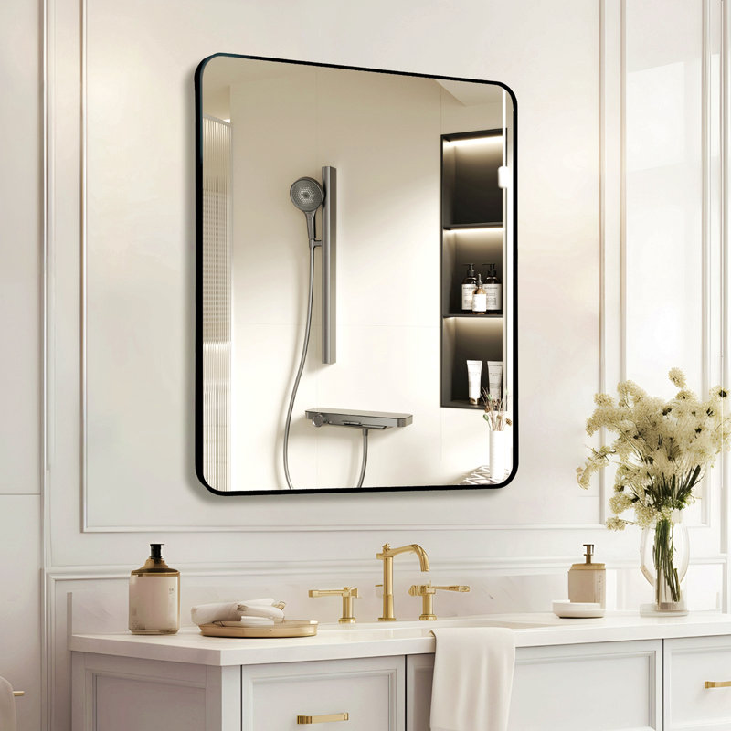 Miroir mural noir pour salle de bain 30 "x 36"