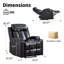 Fauteuil inclinable manuel moderne en similicuir de 31,5 po de largeur avec deux porte-gobelets et un dossier rembourré-475905702